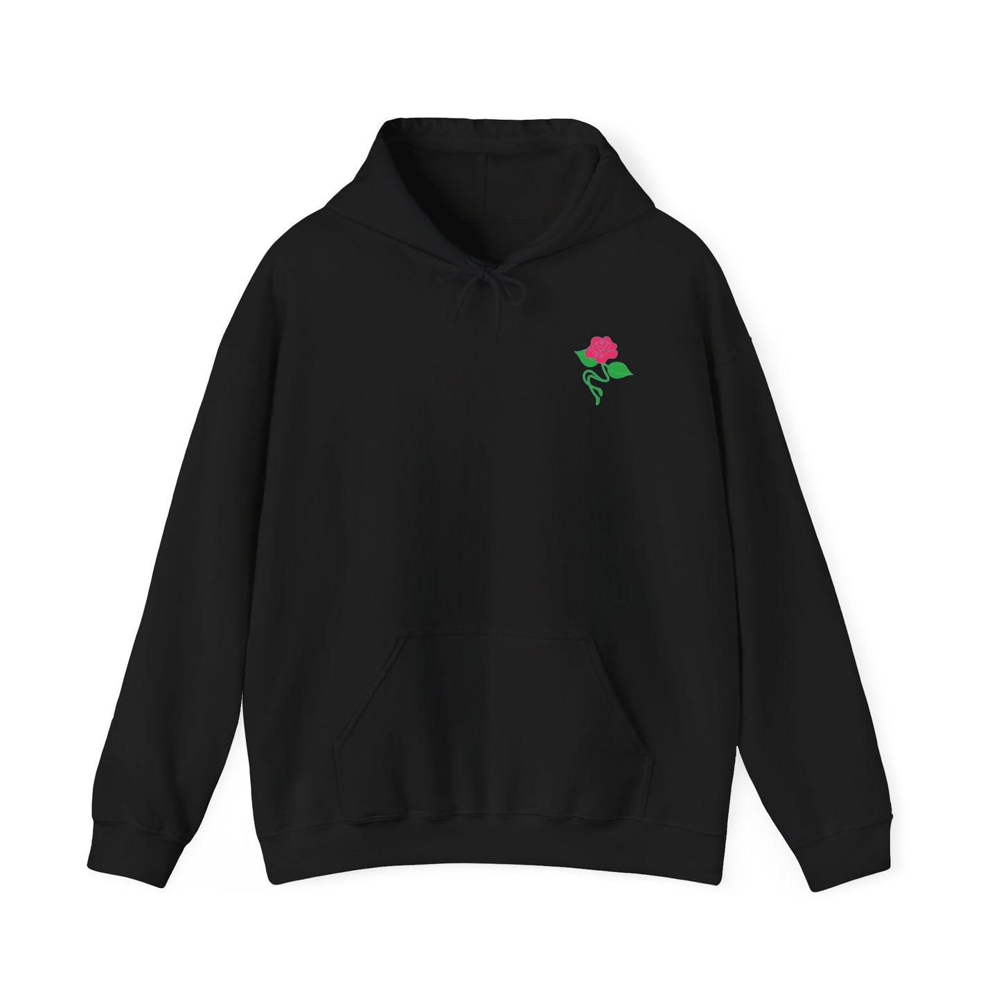 Chula Rose Statement Hoodie – Bold Back, Soft Bloom