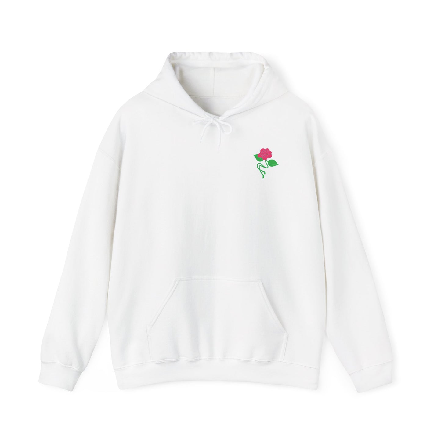 Chula Rose Statement Hoodie – Bold Back, Soft Bloom